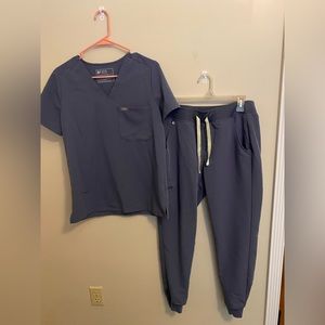 Space blue scrub set
